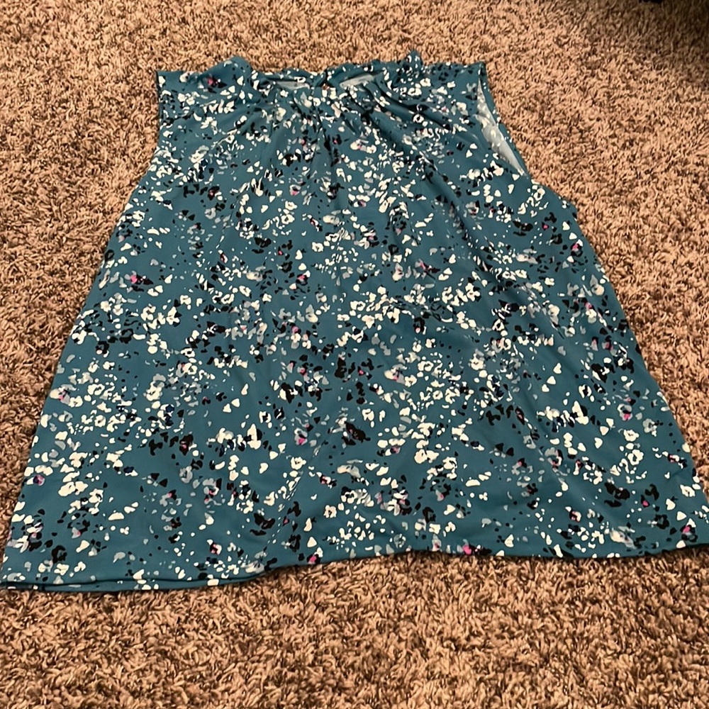 Blue Tank Top Blouse